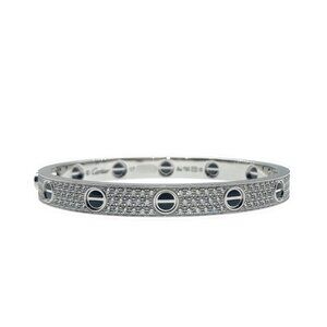 Cartier Love Bracelet Classic Pavé Ceramic New Style Size17